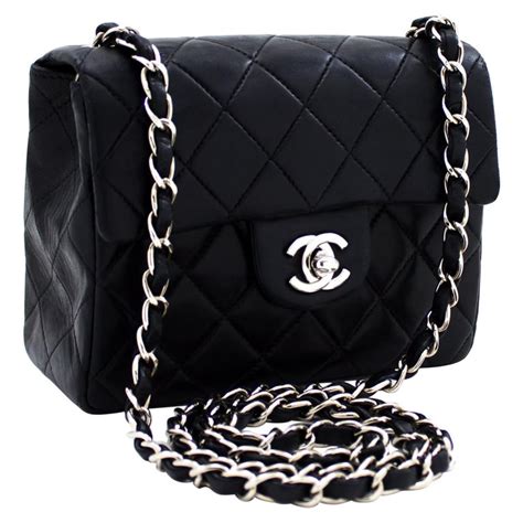 chanel black tote bag|black chanel bag silver chain.